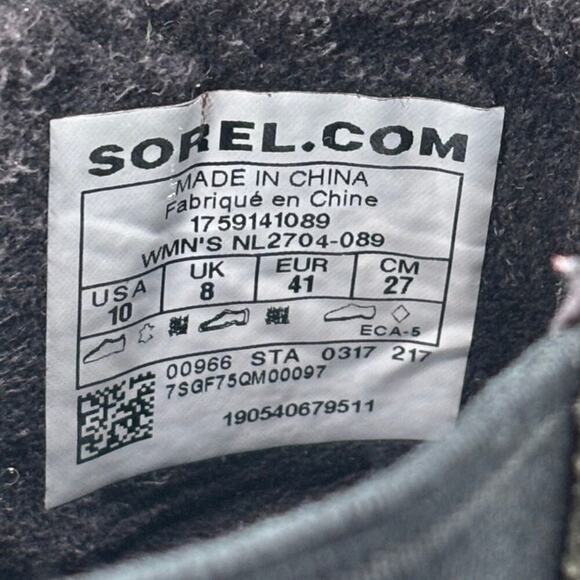 Sorel Lea Hidden Wedge Chelsea Ankle Boots Gray Leather Pull On Women's Size 10 - Picture 8 of 12